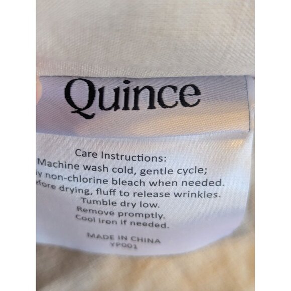 Quince 100% European Linen Double Flange Duvet Set Sand King/Cal 3PC Set -NEW- - Picture 6 of 8